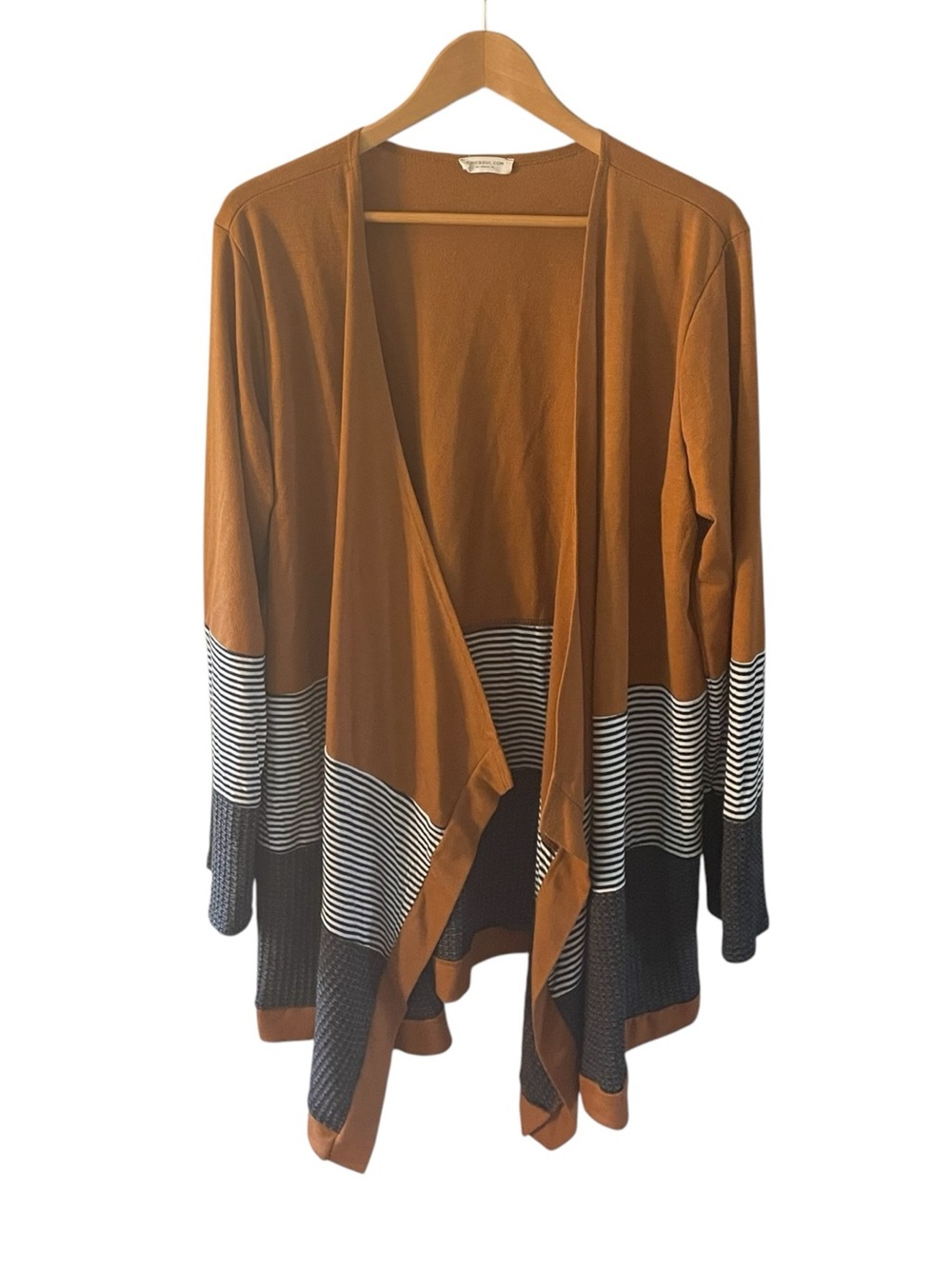 H9- Chicsoul strip lighter weight cardigan sweater XL
